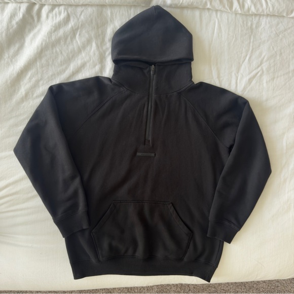 NWOT C’est Normal Black Half Zip Hoodie - Picture 1 of 5